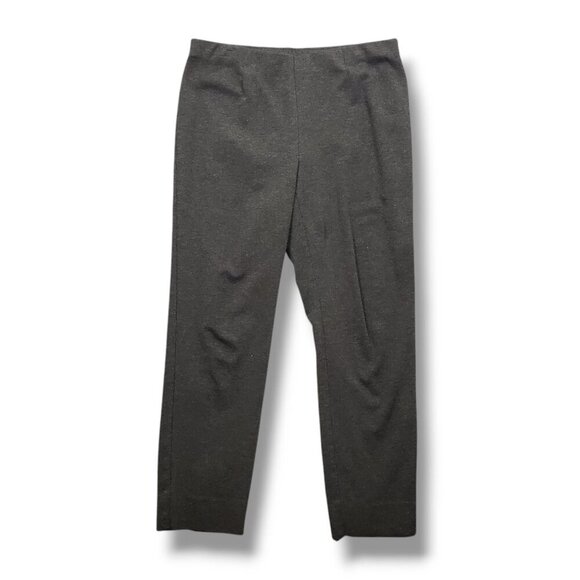 J Jill Ponte Slim Leg Pants Womens Medium Petite Grey Notch Hem Pull On - Picture 1 of 10